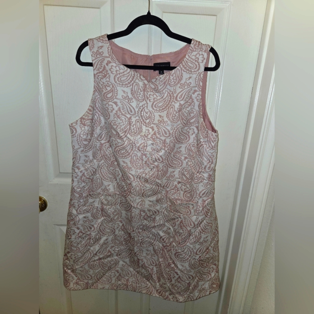 Victoria Beckham For Target Elegant Pink and White Paisley Dress